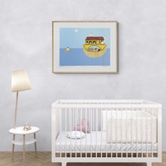 Noah's Ark 1980 Large Signed Screen Print