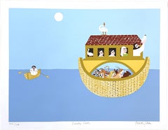 Arca de Noé 1980 Serigrafía grande firmada