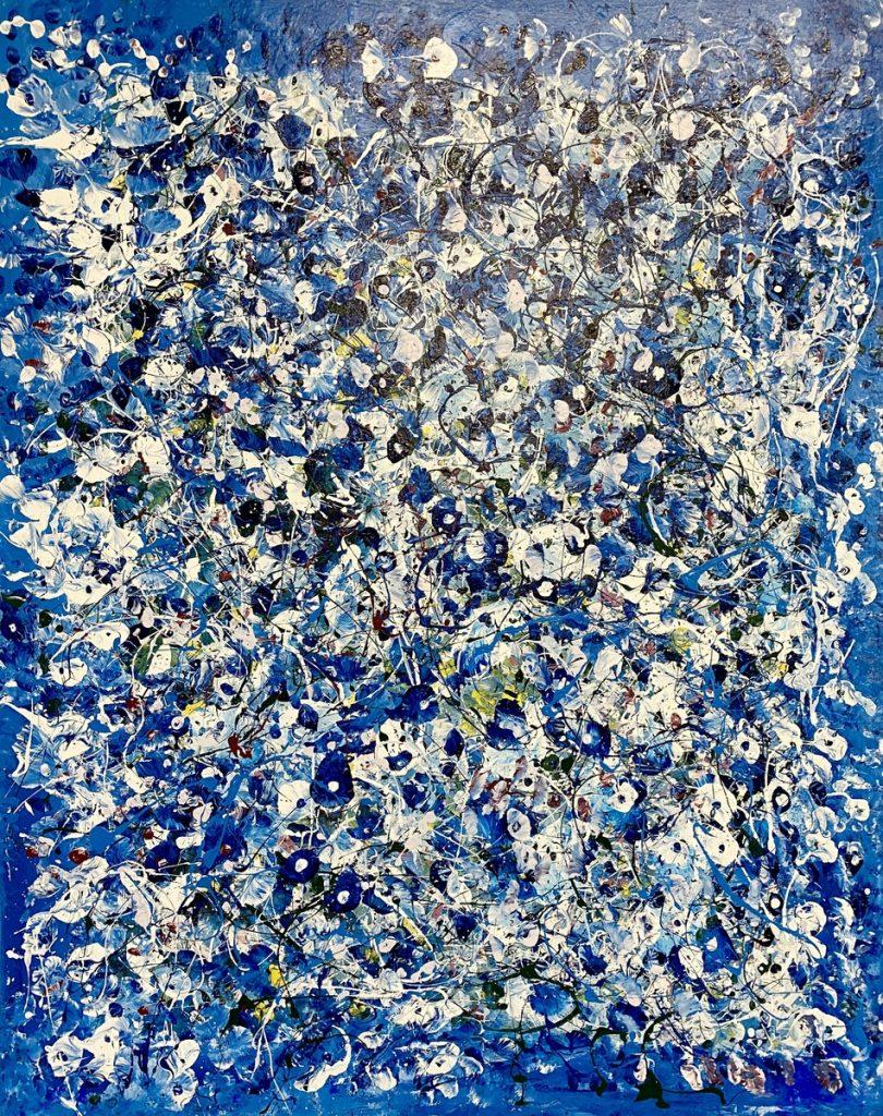 Mark Schiff Abstract Painting - Chamonix Lilies