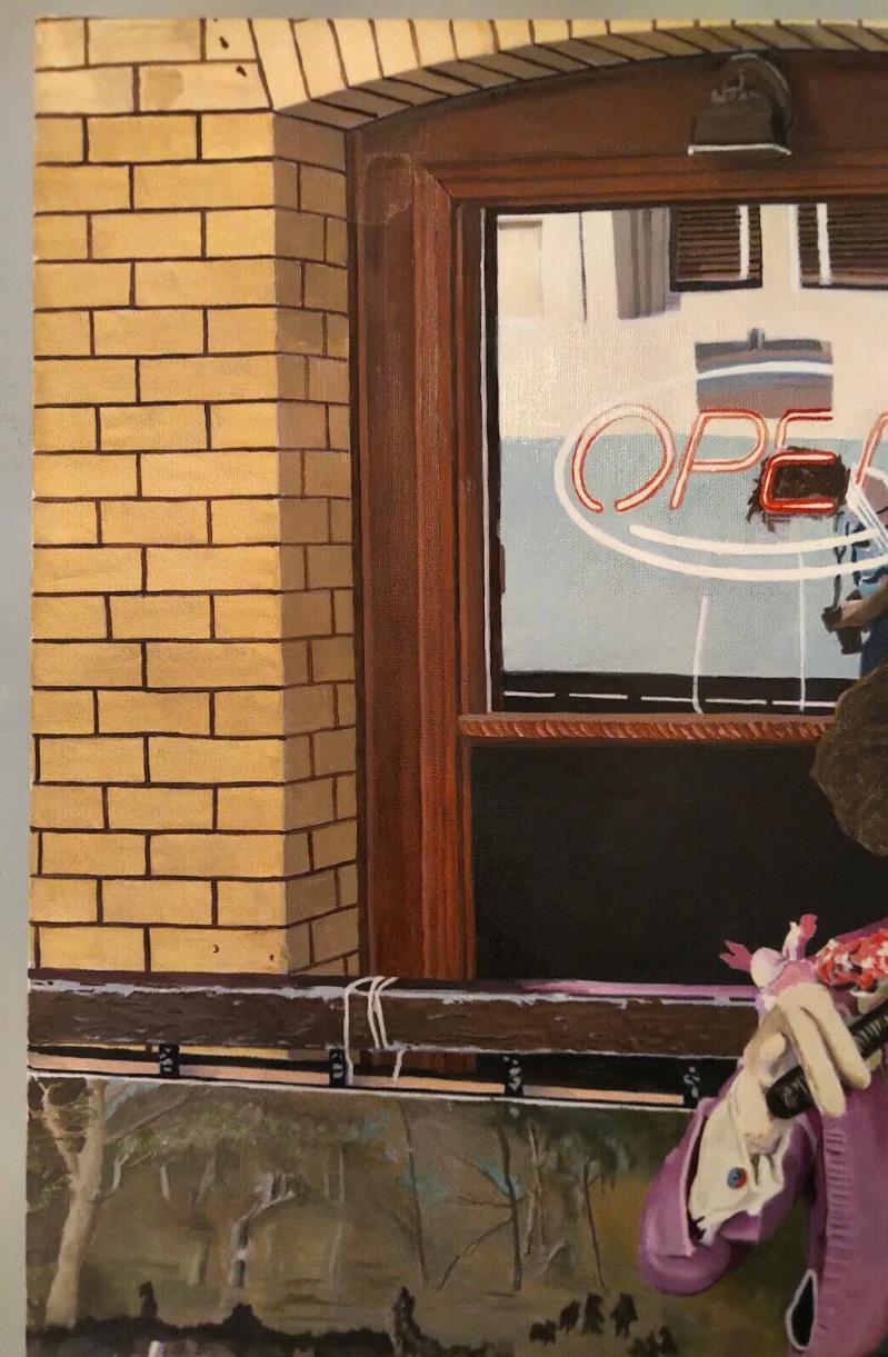 Violinista - Óleo original del famoso fotorrealista Mark Schiff en venta 4