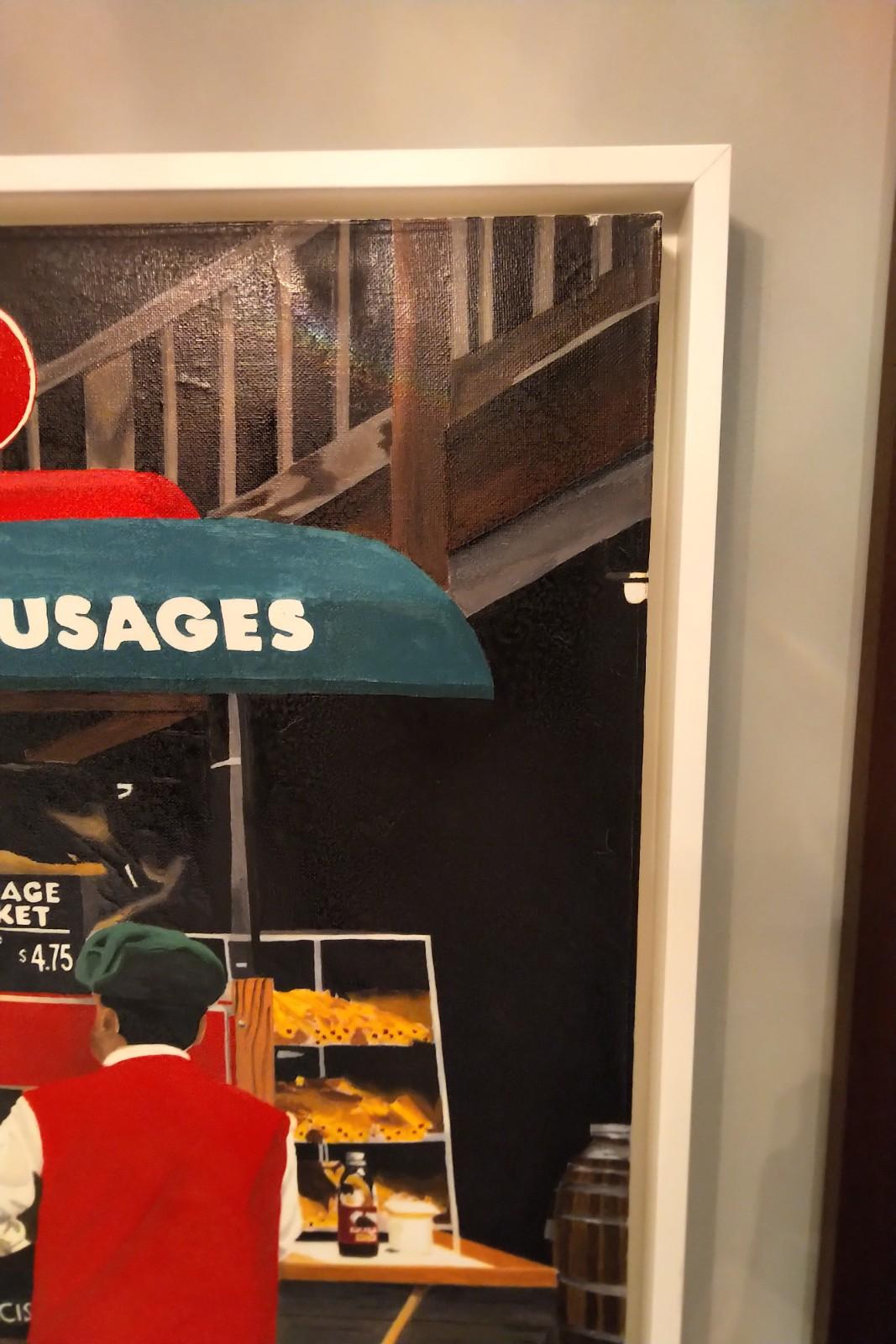 Hot Dog Cart -- Original Oil Painting 5