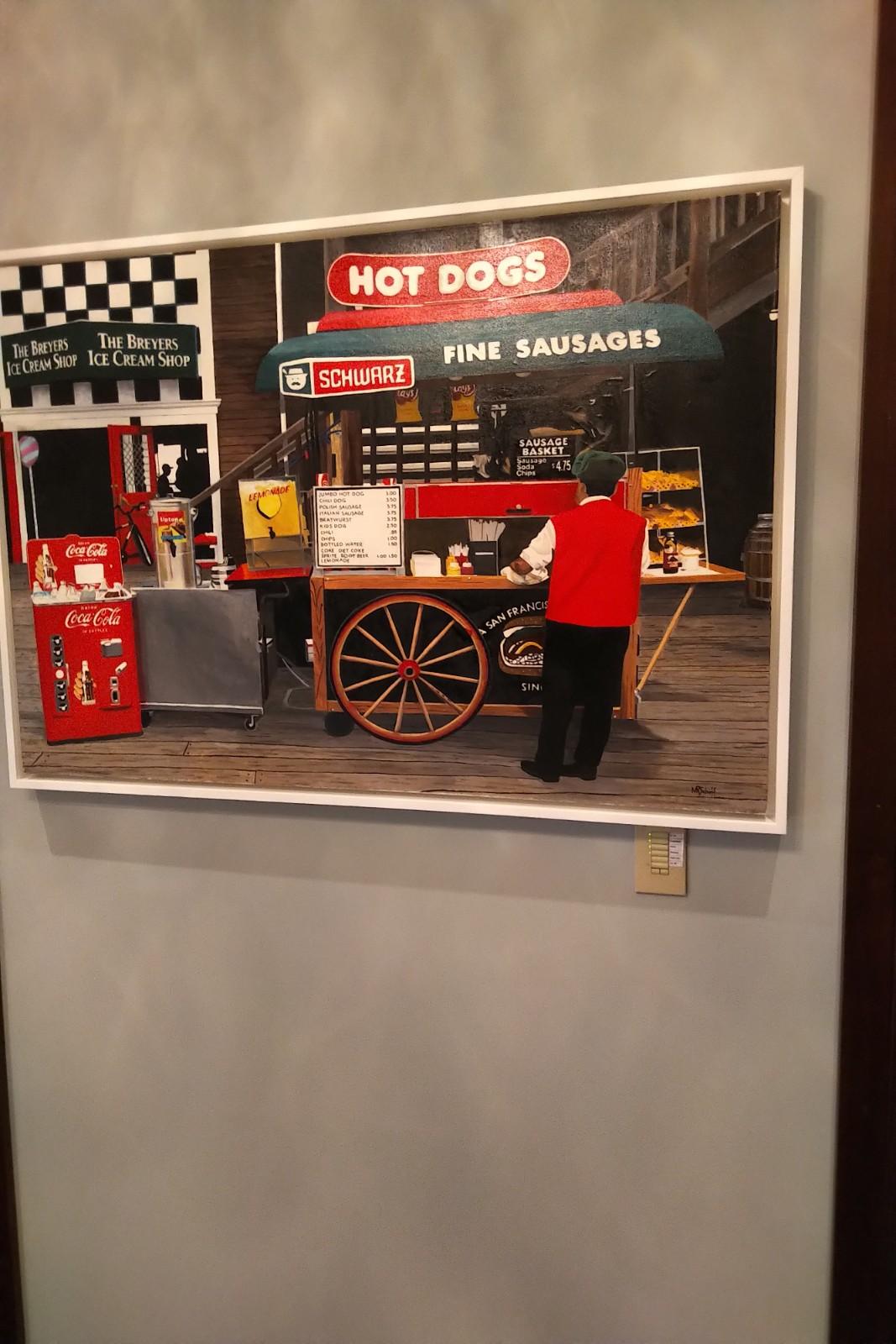 Hot Dog Cart -- Original Oil Painting 6
