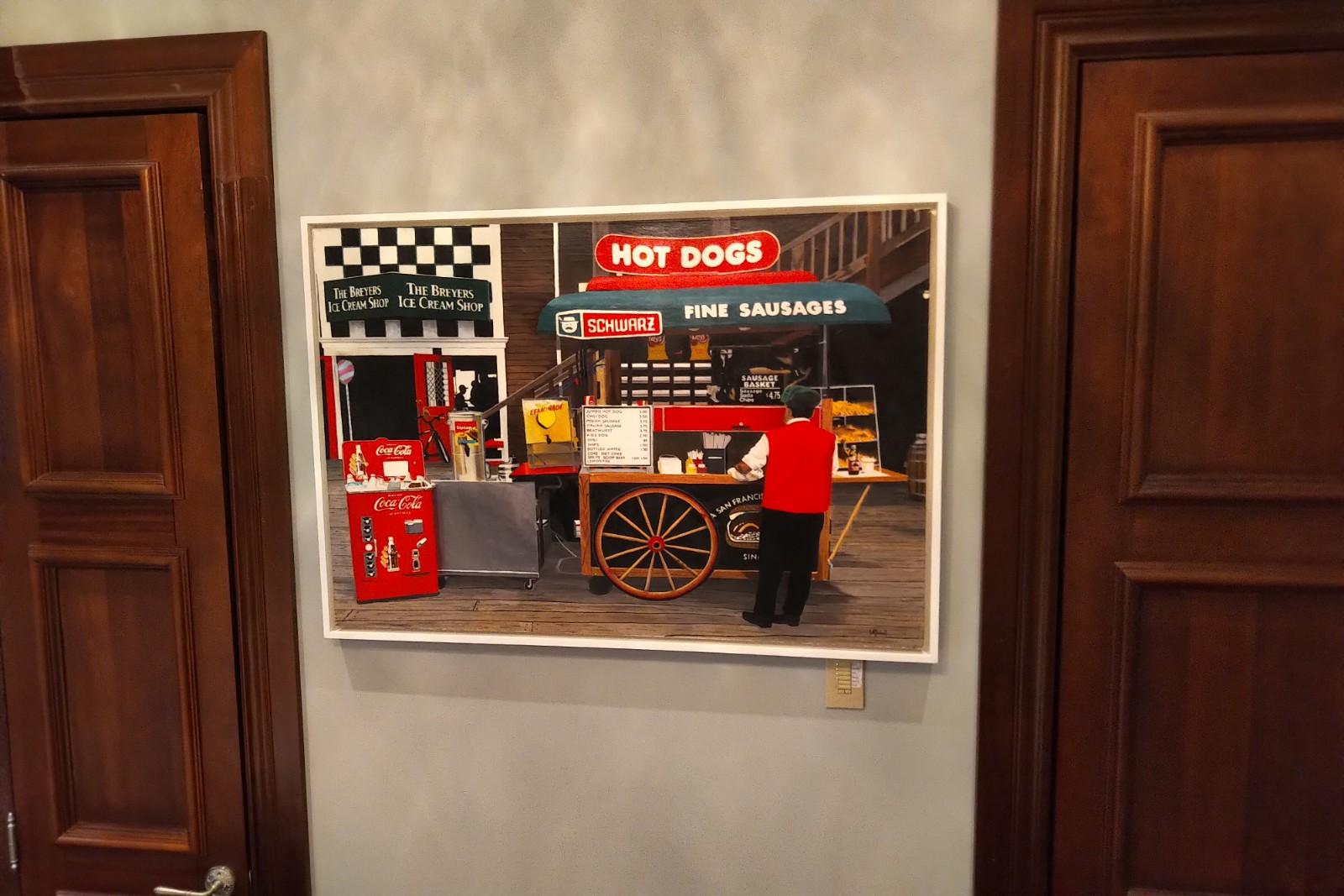 Hot Dog Cart -- Original Oil Painting 8