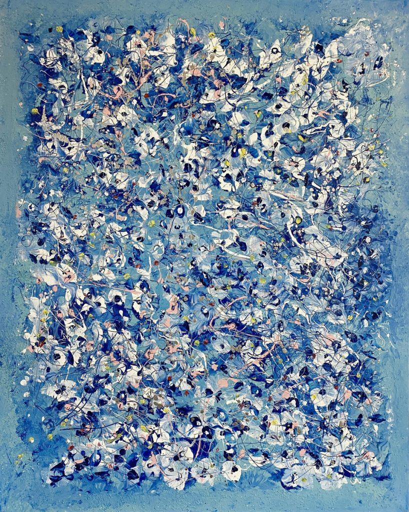 Mark Schiff Abstract Painting - Piraeus Lilies