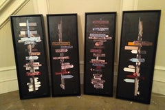 Kennebunkport Street Signs Set of Four Original Oil Paintings