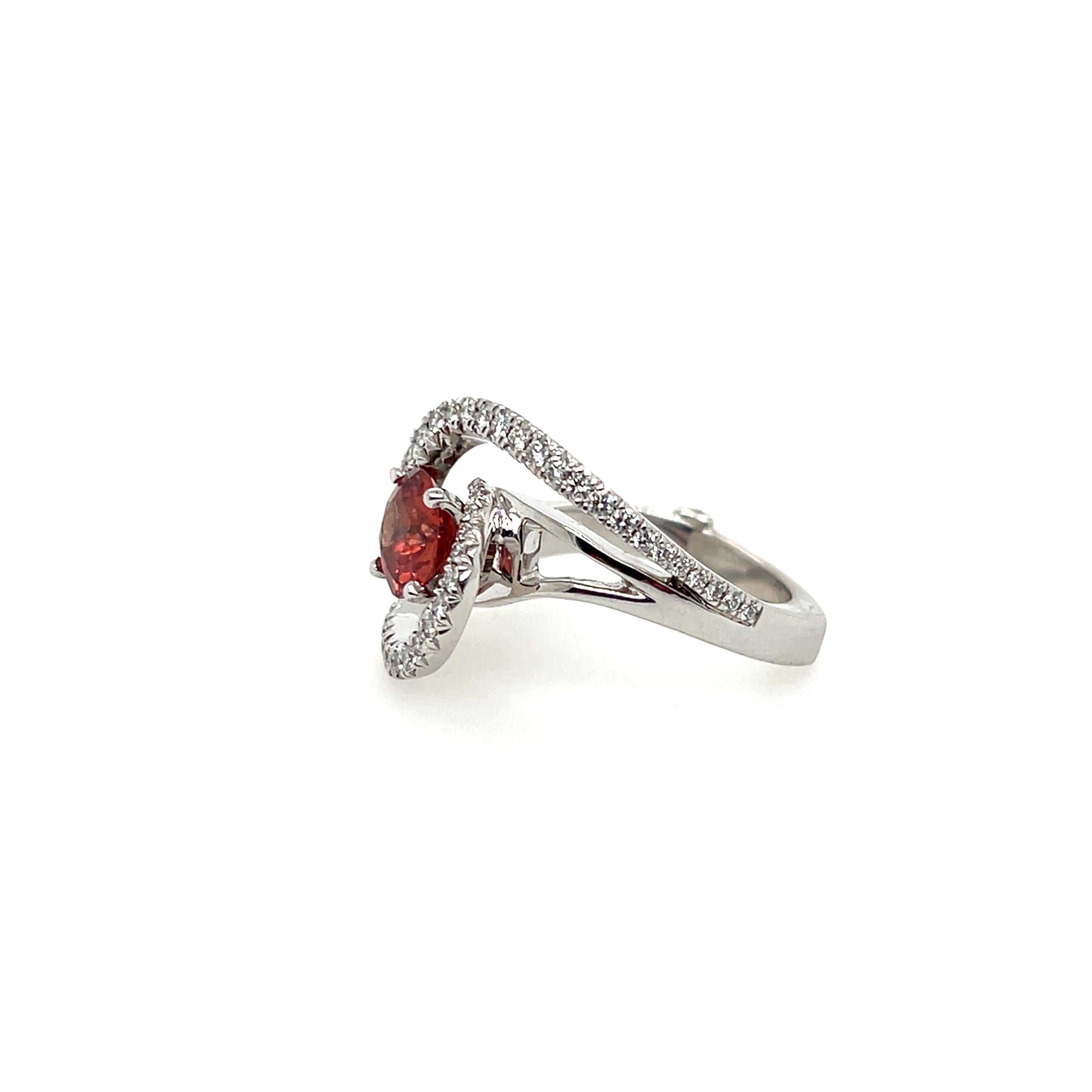 Mark Schneider Contemporary Spessartine Garnet and Diamond Constellation Ring 8