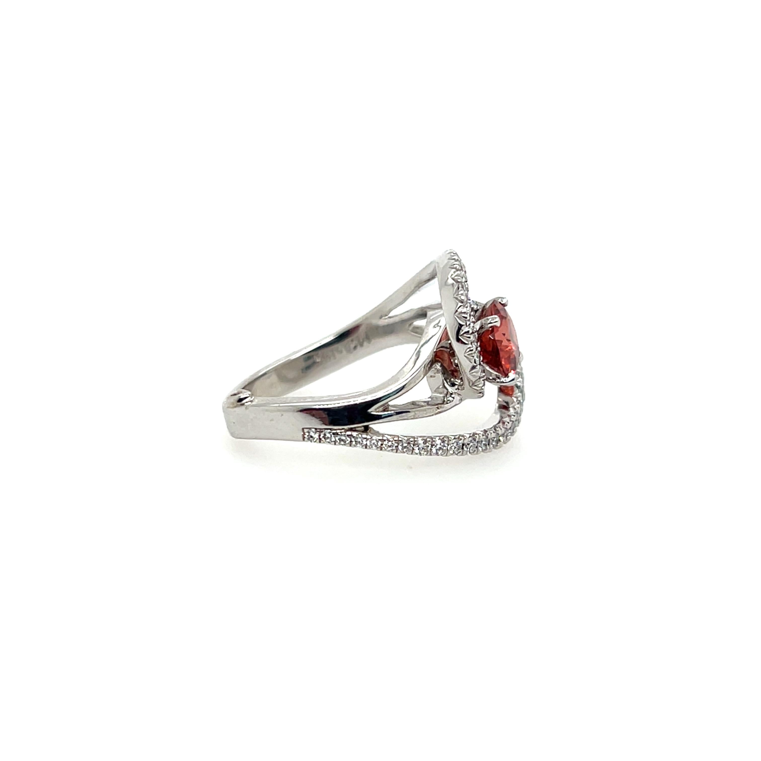 Mark Schneider Contemporary Spessartine Garnet and Diamond Constellation Ring 9