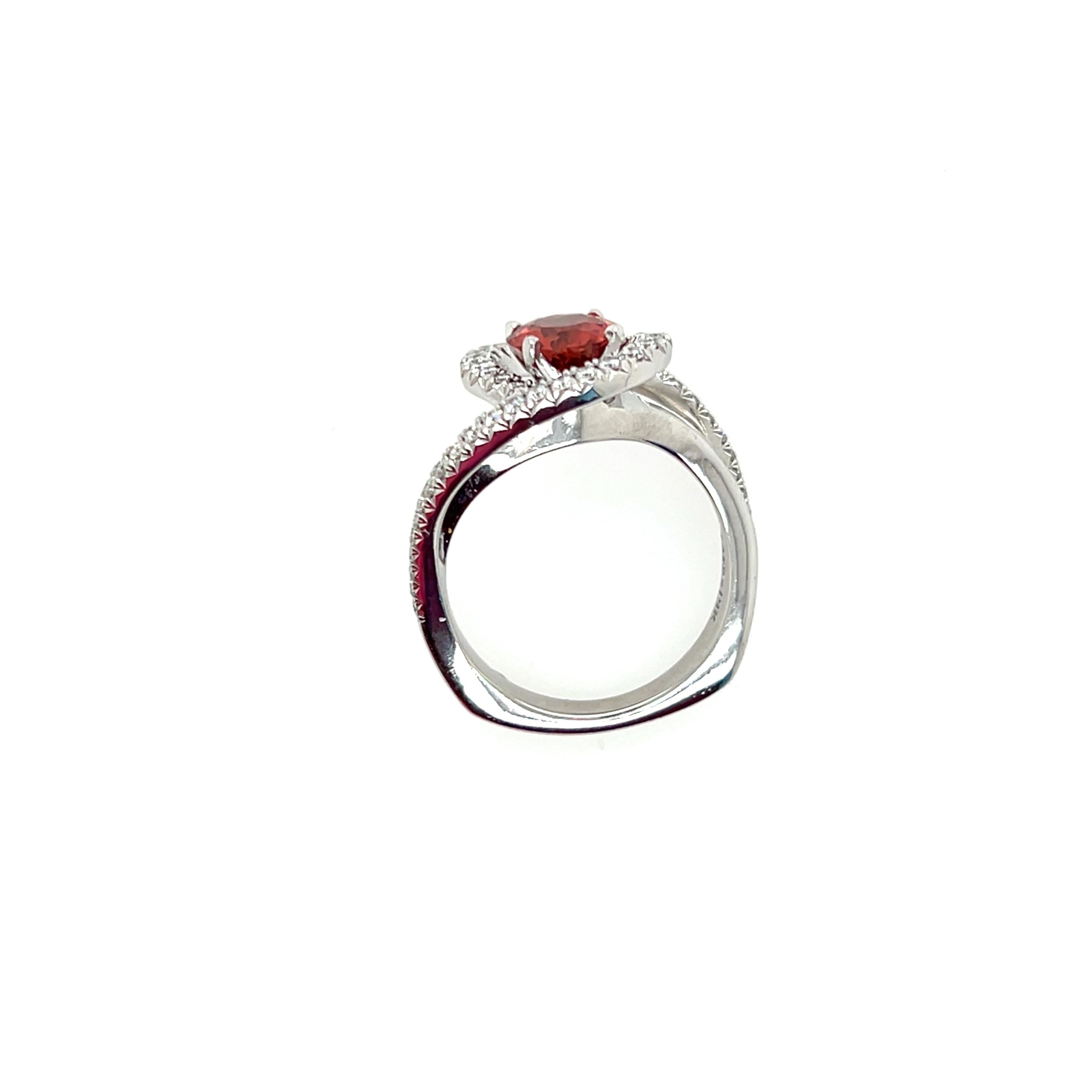 Mark Schneider Contemporary Spessartine Garnet and Diamond Constellation Ring 10