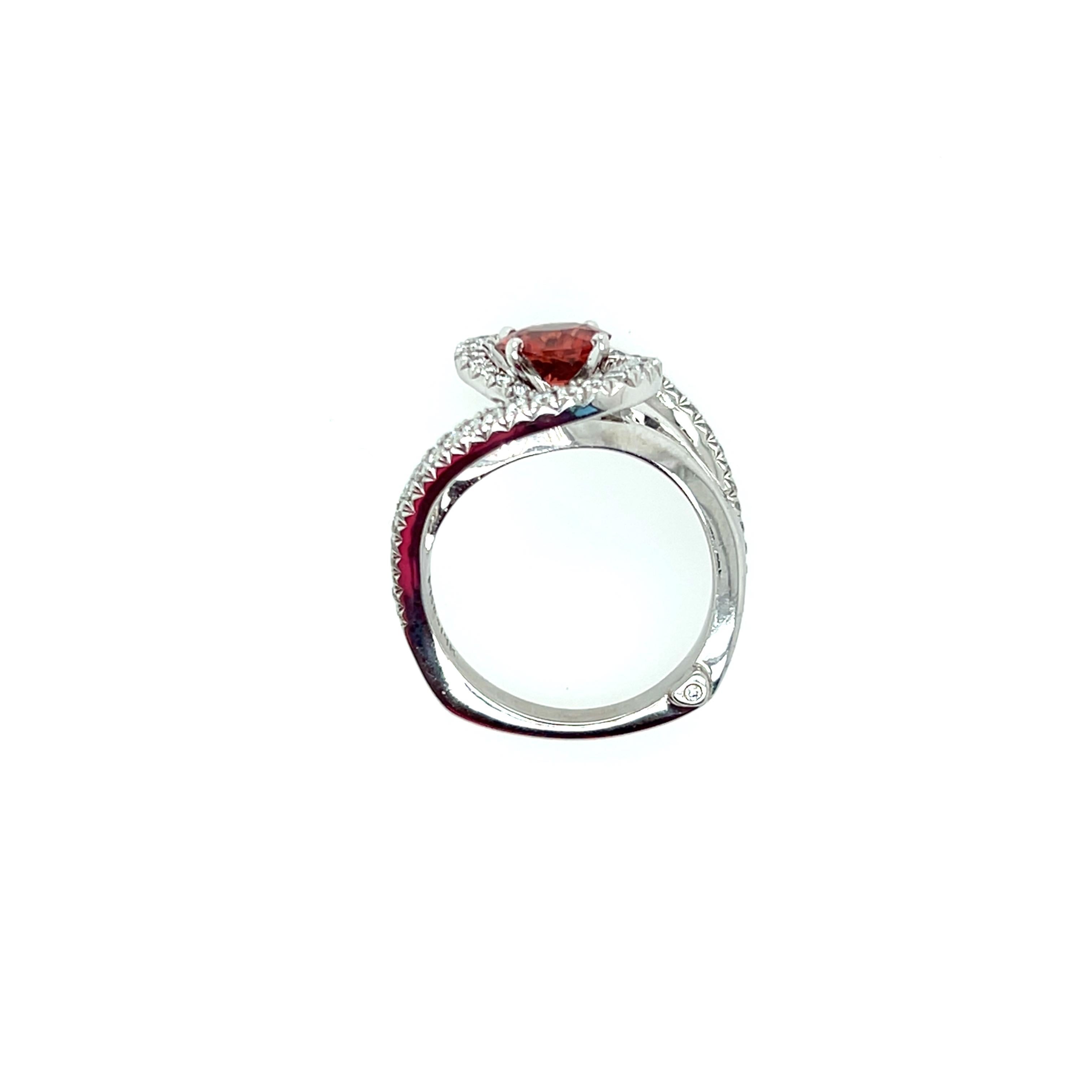 Mark Schneider Contemporary Spessartine Garnet and Diamond Constellation Ring 11