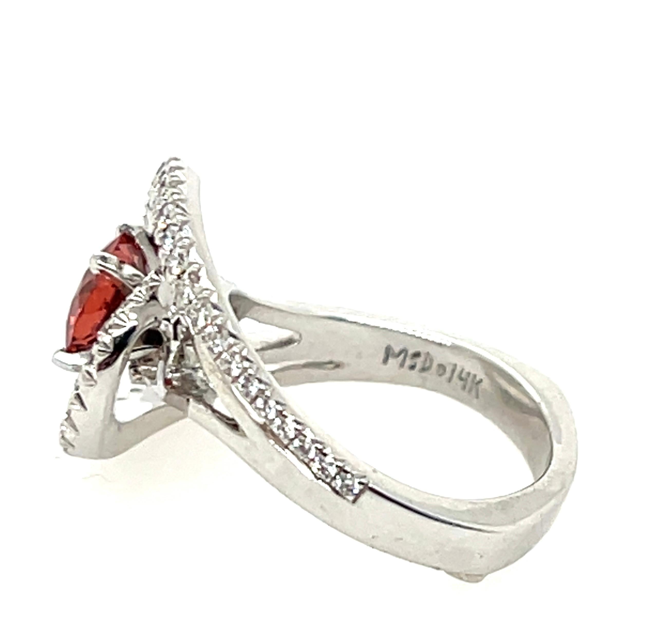 Mark Schneider Contemporary Spessartine Garnet and Diamond Constellation Ring 12