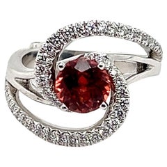 Mark Schneider Contemporary Spessartine Garnet and Diamond Constellation Ring