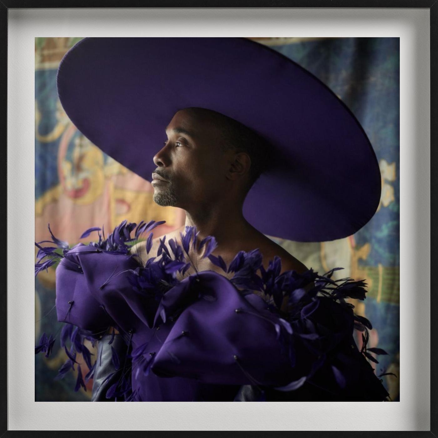 Billy Porter in Purple Haute Cotoure, Oscars, Fine Art Photography 2020 For Sale 1