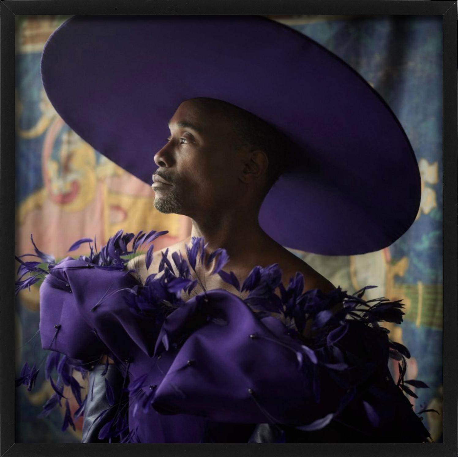 Billy Porter in Purple Haute Cotoure, Oscars, Fine Art Photography 2020 For Sale 2