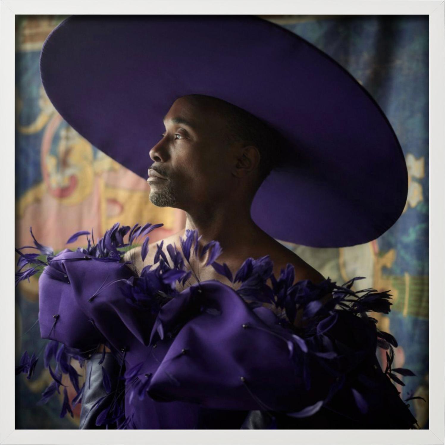 Billy Porter in Purple Haute Cotoure, Oscars, Fine Art Photography 2020 For Sale 3