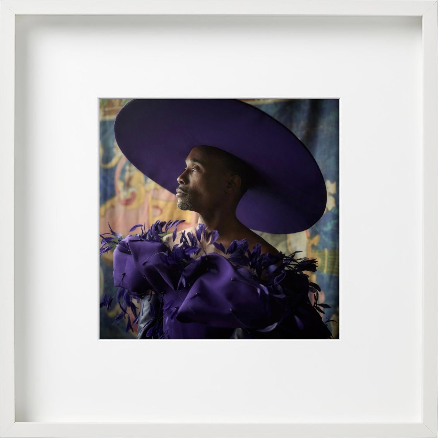 Billy Porter in Purple Haute Cotoure, Oscars, Fine Art Photography 2020 For Sale 4