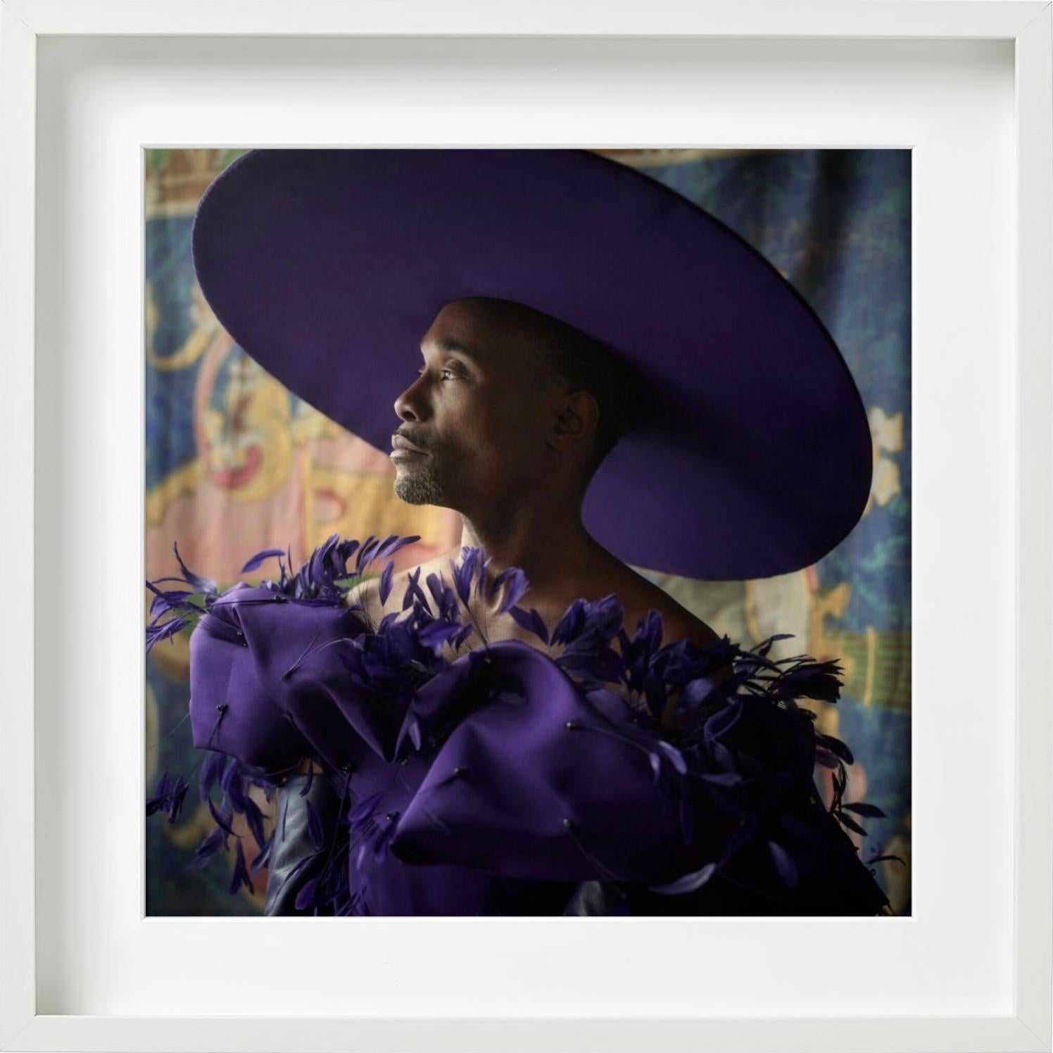 Billy Porter in Purple Haute Cotoure, Oscars, Fine Art Photography 2020 For Sale 5
