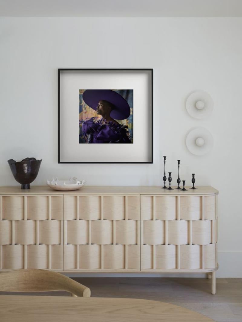 Billy Porter in Purple Haute Cotoure, Oscars, Fine Art Photography 2020 For Sale 6