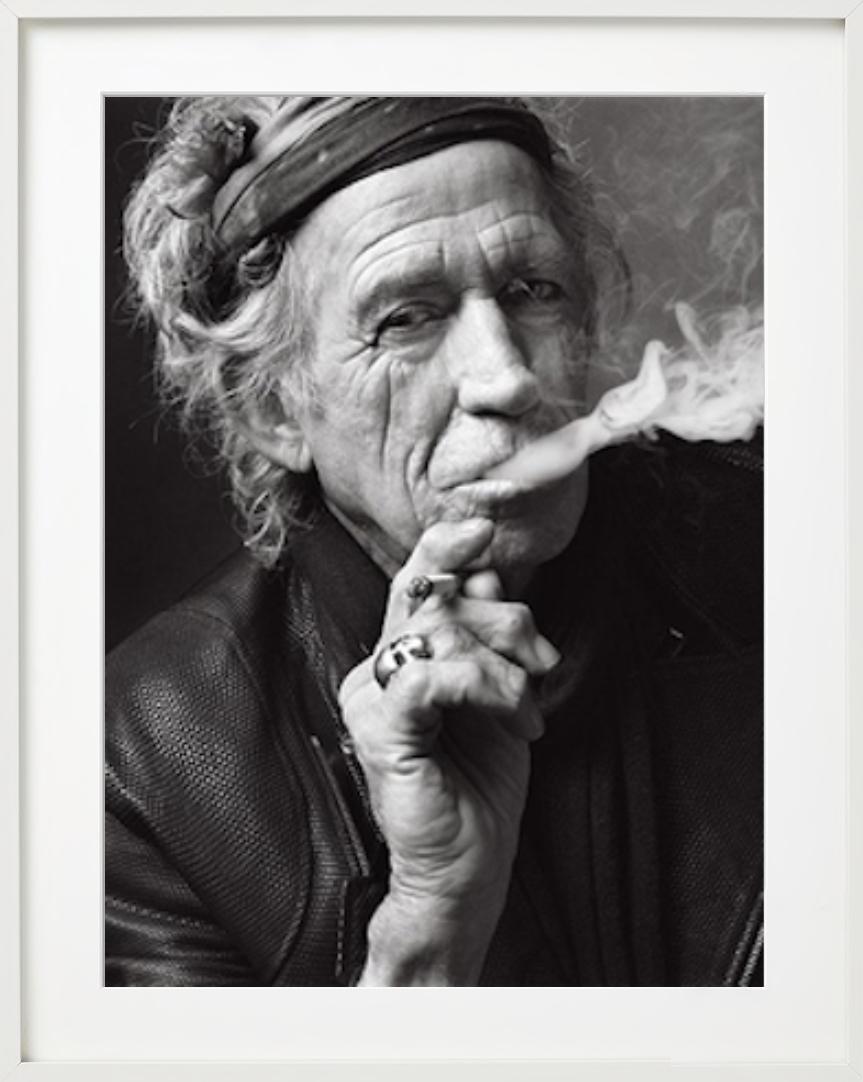 Keith Richards, Smoking - Black and White Portrait, Fine Art Photography For Sale 8