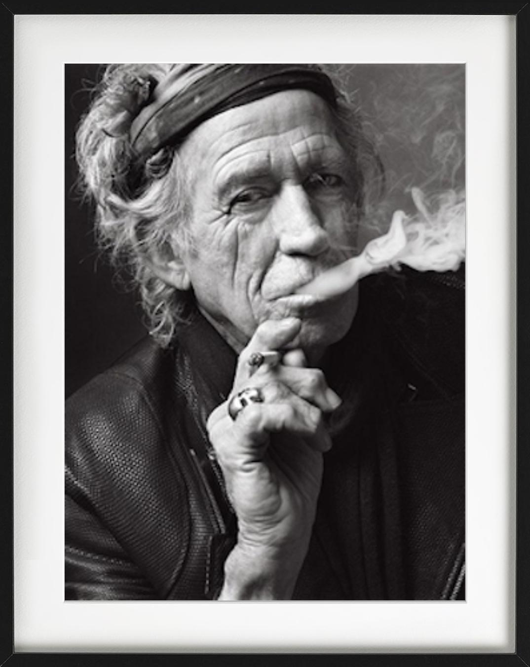 Keith Richards, Smoking - Black and White Portrait, Fine Art Photography For Sale 2