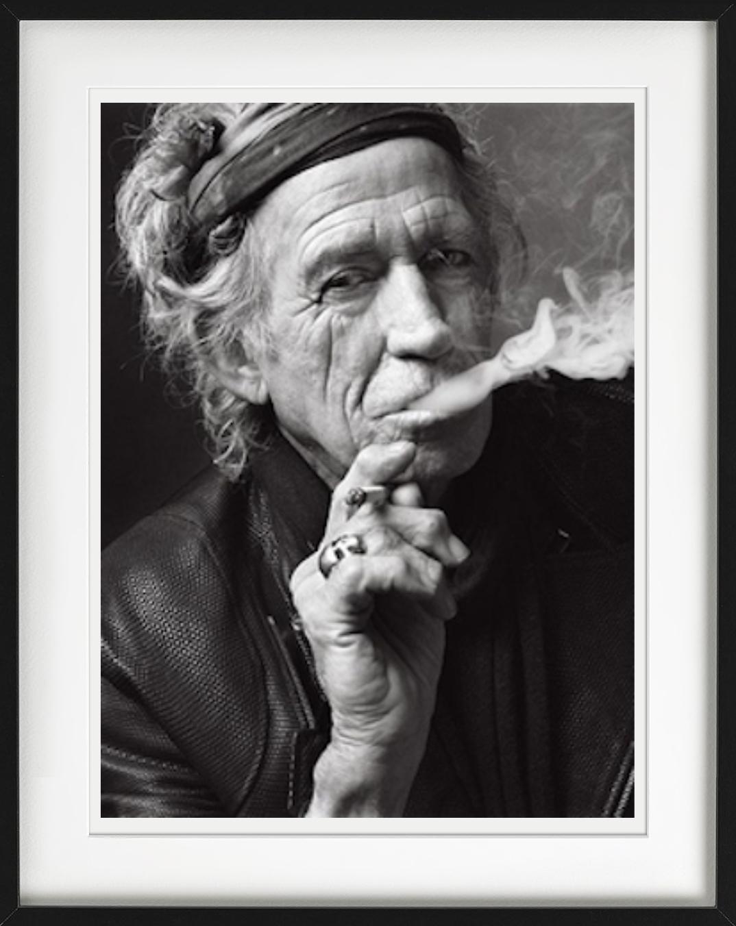 Keith Richards, Smoking - Black and White Portrait, Fine Art Photography For Sale 3