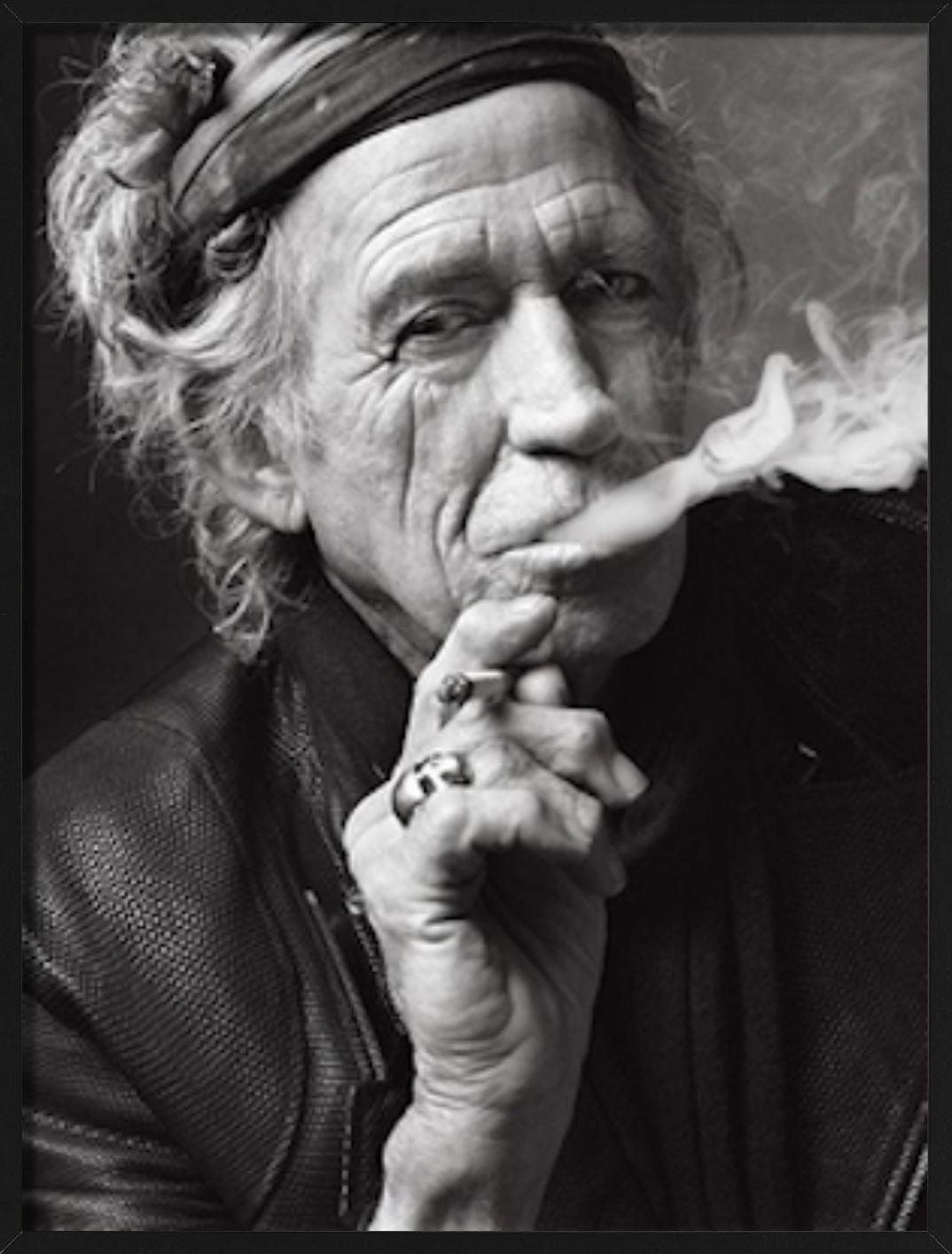 Keith Richards, Smoking - Black and White Portrait, Fine Art Photography For Sale 4