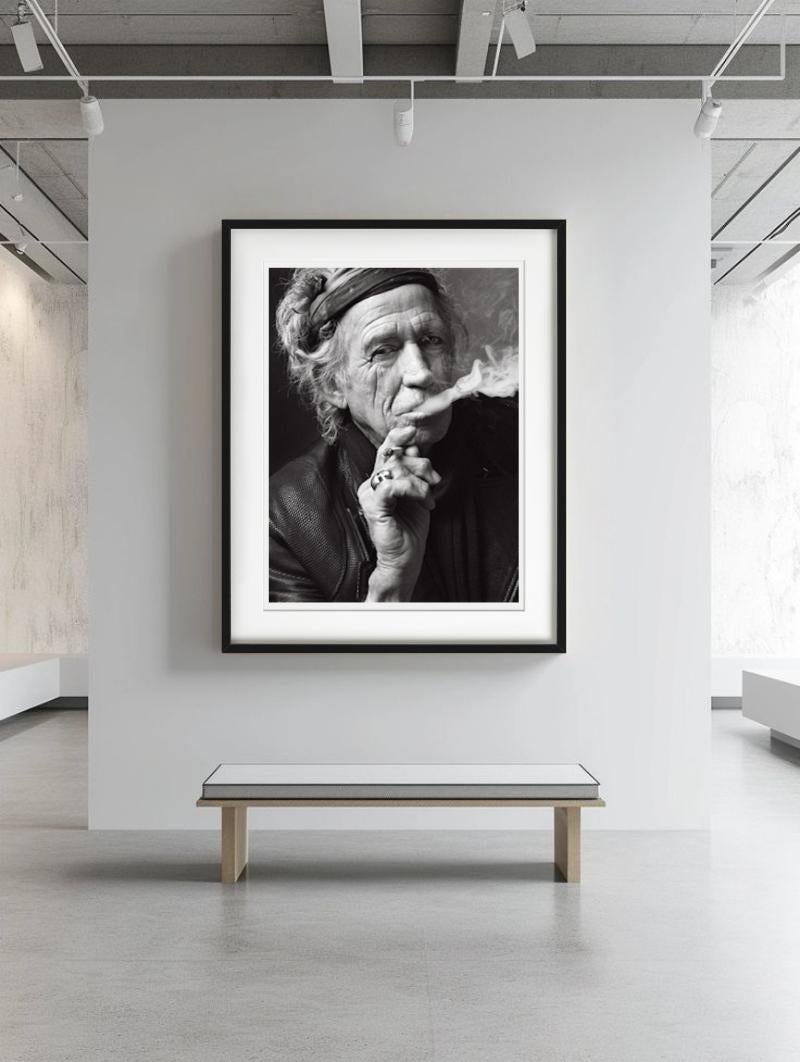 Keith Richards, Smoking - Black and White Portrait, Fine Art Photography For Sale 5