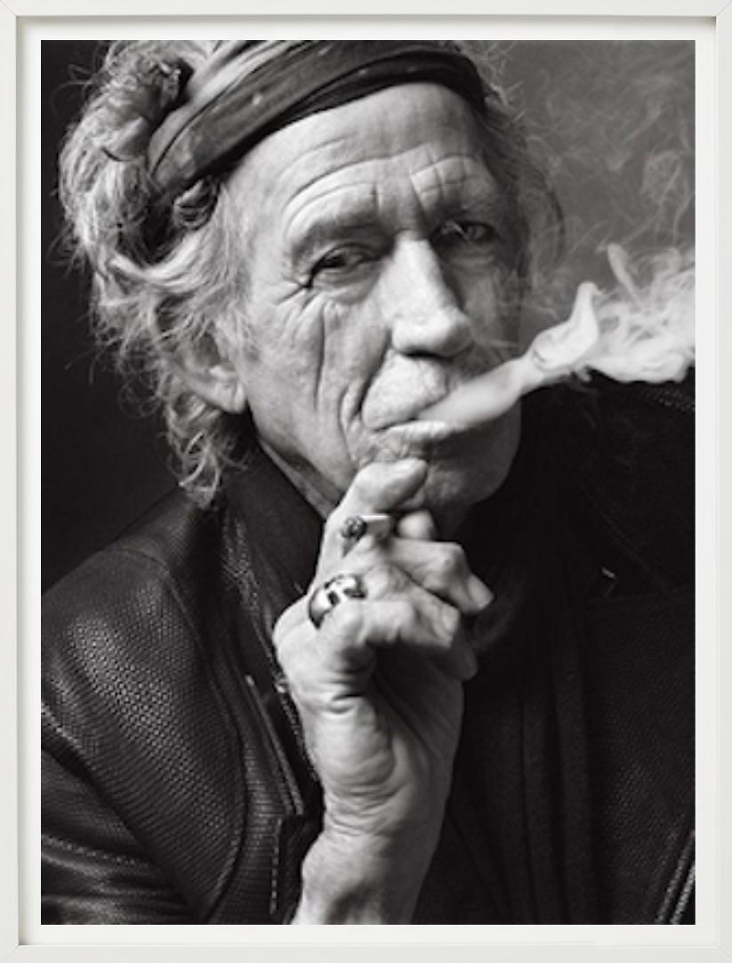 Keith Richards, Smoking - Black and White Portrait, Fine Art Photography For Sale 6