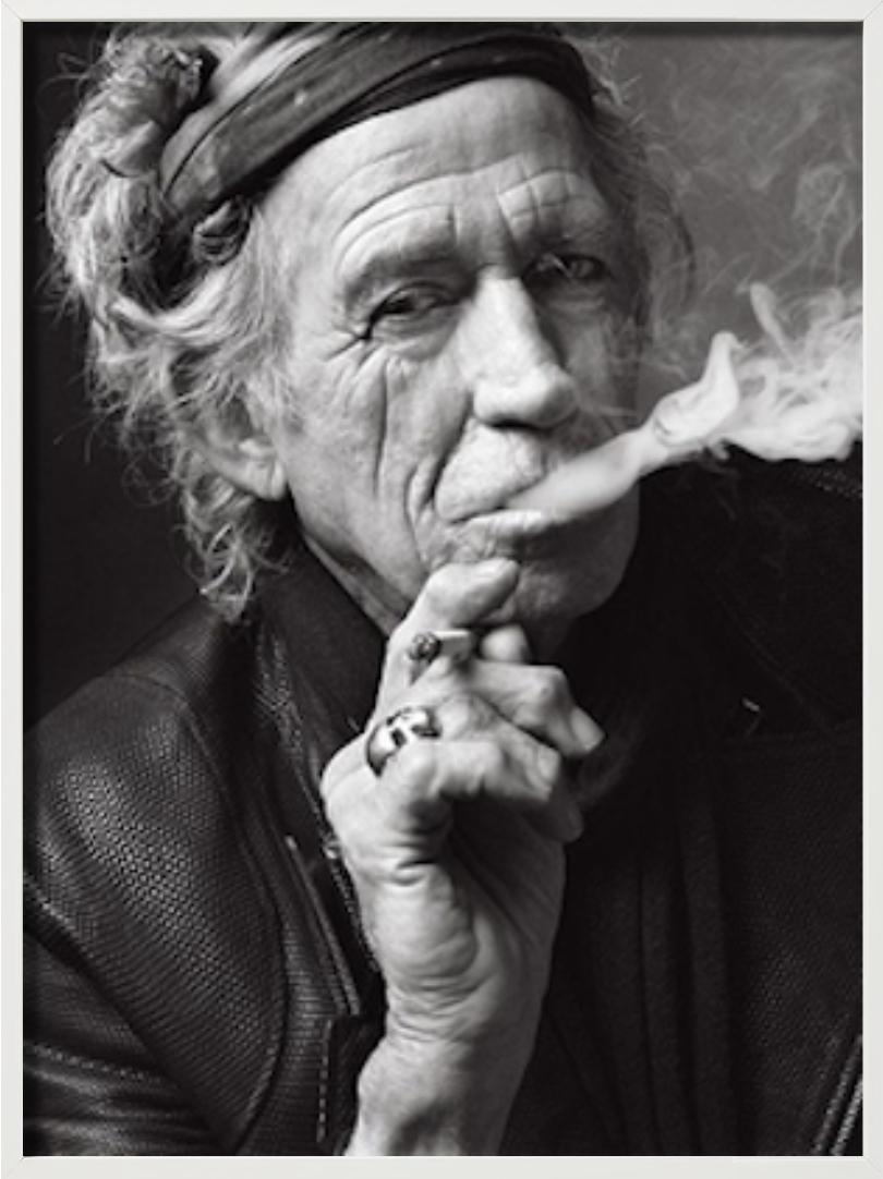 Keith Richards, Smoking - Black and White Portrait, Fine Art Photography For Sale 7