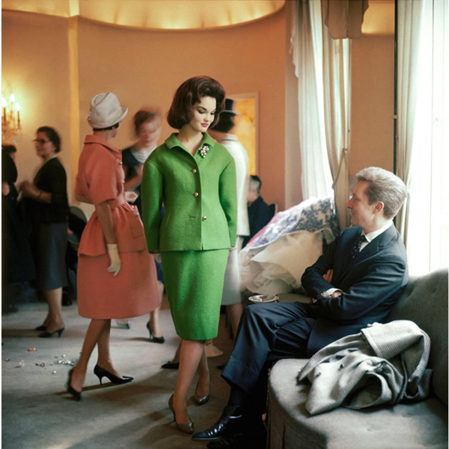 Mark Shaw Color Photograph -  Henrietta Tiarks in Green Suit, 1959