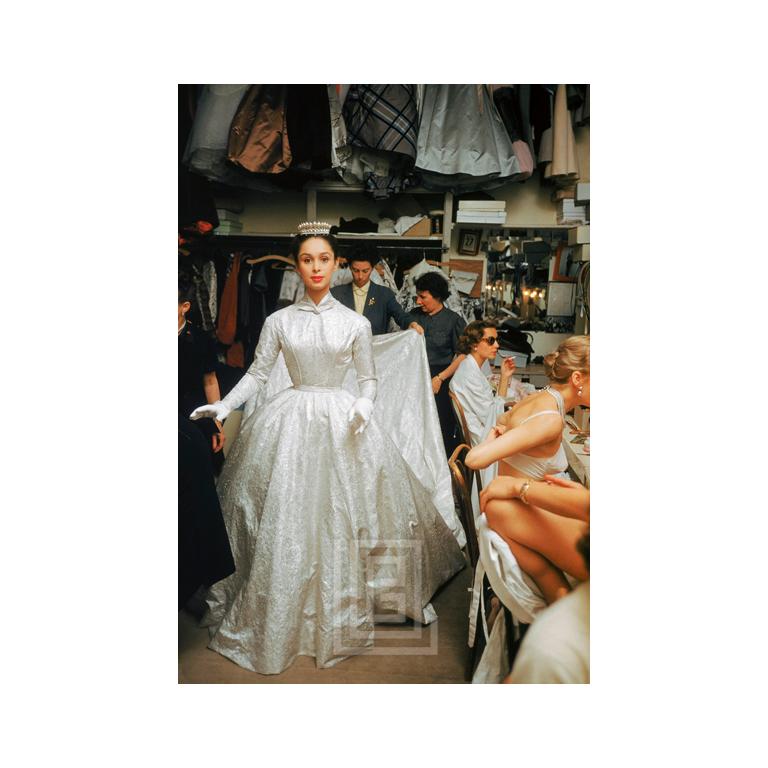 Mark Shaw Color Photograph - Backstage Balmain Bride, 1954