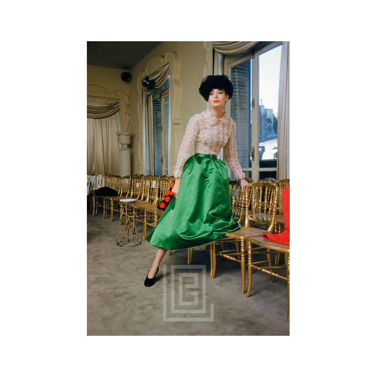 Mark Shaw Color Photograph - Balenciaga, Green Skirt, 1953