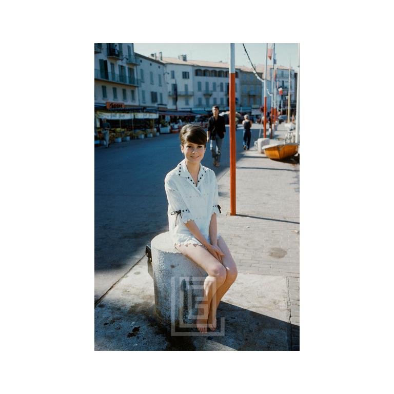 Mark Shaw Portrait Photograph - Catherine Deneuve at Sixteen in St. Tropez 1961