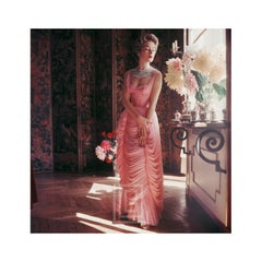 Designers' Homes, Viky Reynaud wearing Desses Dahlias, 1953