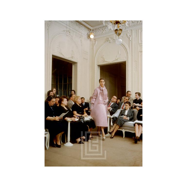 Mark Shaw Color Photograph - Dior Cortege Coat, DIor Salon, 1954