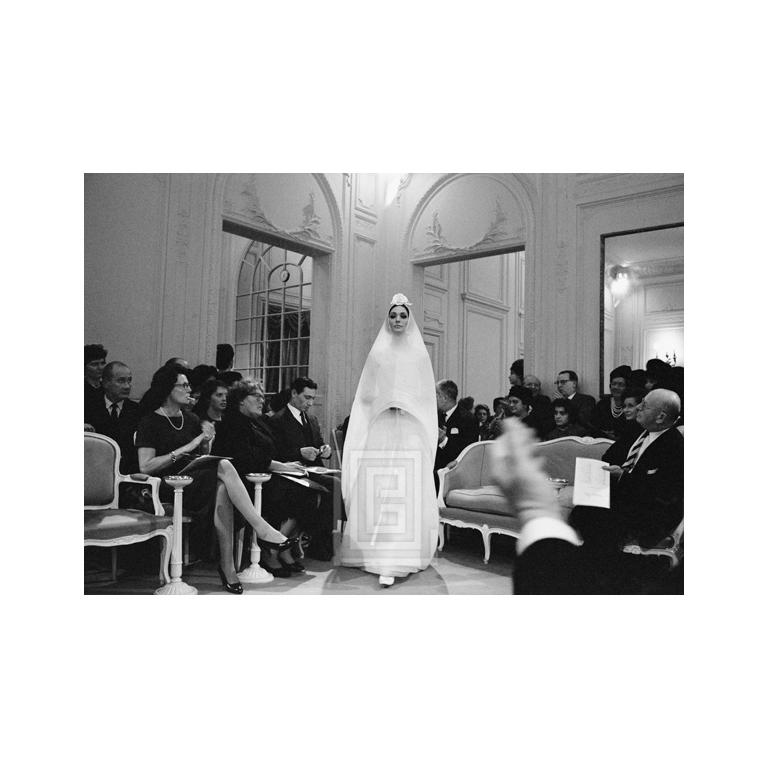 Mark Shaw Black and White Photograph - Dior, model Kouka Wears Hymenee, 1961