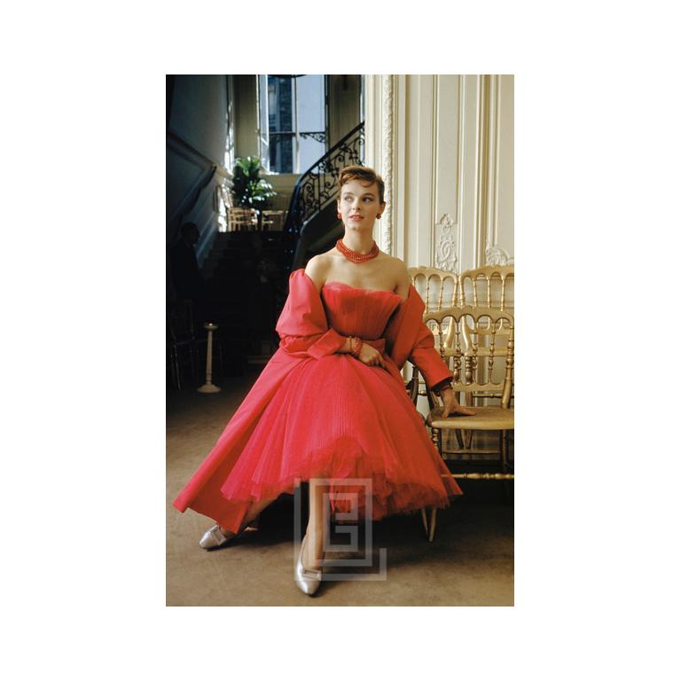 Color Photograph di Mark Shaw - Dior, Moulin Rouge, 1954