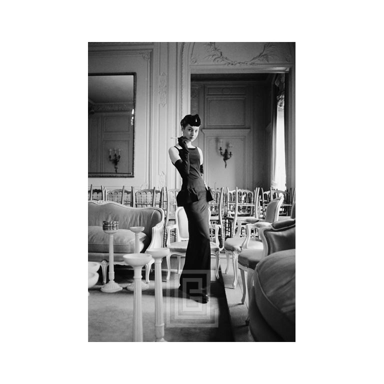 Mark Shaw Figurative Photograph - Dior, Renee in Gazette du Bon Ton, 1954.