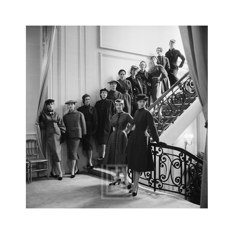 Mark Shaw Black and White Photograph - Dior, The First Thirteen Diors, 1953