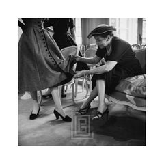 Retro Dior Victorine dress, Buyer Inspects, 1953