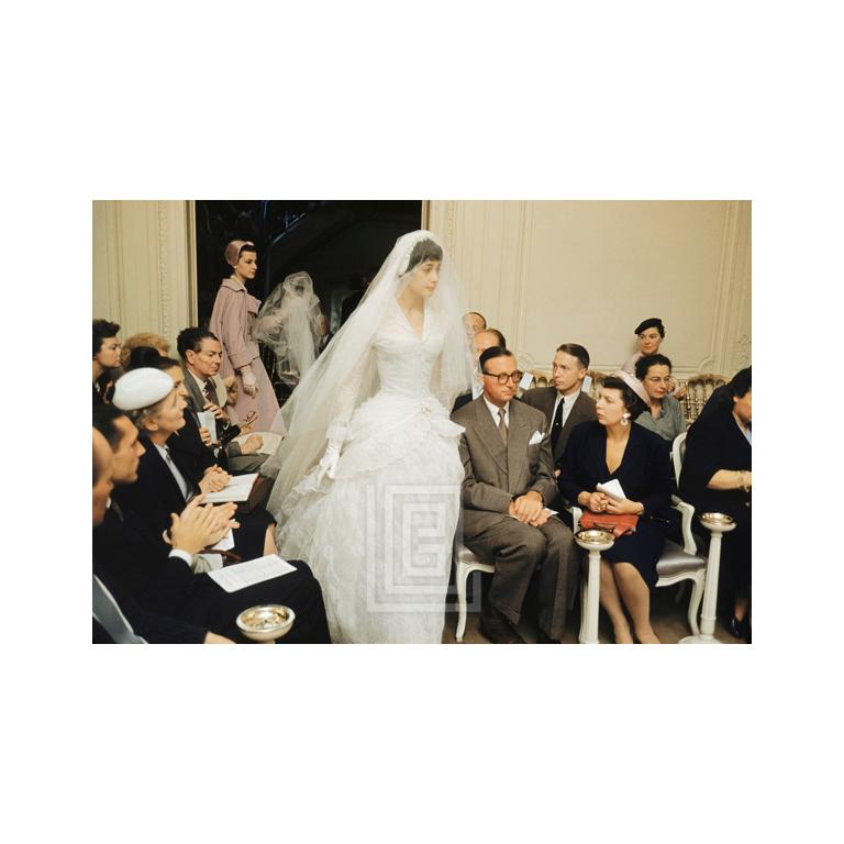 Mark Shaw Figurative Photograph - Dior, Vivalamariee Wedding Gown, 1954