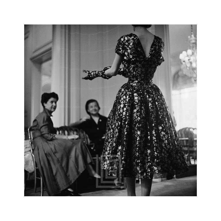 Mark Shaw Figurative Photograph - Dior, Vivante Metallic Dress, 1953
