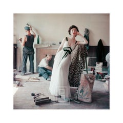 Used Gigi Griffe Chiffon, Black and White Dress, 1953