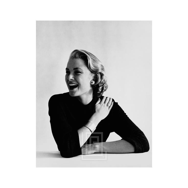 Mark Shaw Black and White Photograph - Grace Kelly Laughing, 1954