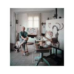 Joan Miro in studio, 1955