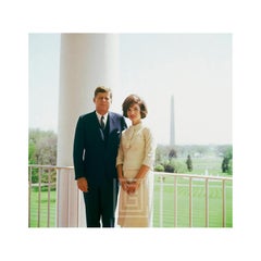 Kennedy, JFK and JBK Color Portrait with Monument, 1961