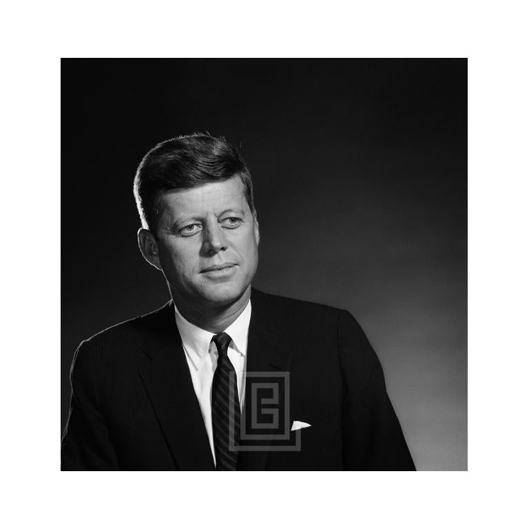 Mark Shaw Black and White Photograph - Kennedy, John F. Portrait, Front, Mouth Closed, 1959