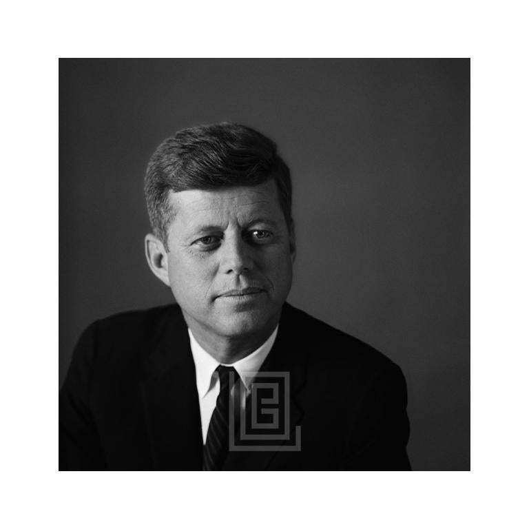 Mark Shaw Black and White Photograph - Kennedy, John F. Portrait, Left Shoulder Front, Eye Sparkle, 1959