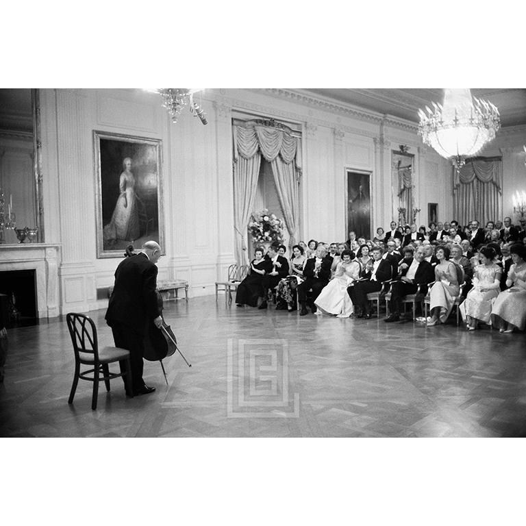 Mark Shaw Black and White Photograph - Kennedy, Pablo Casals Performs at the White House, 1961