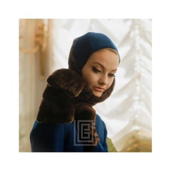 Retro Mod Girl, Blue Fur Hood, 1961