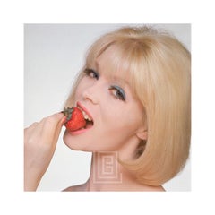 Vintage Nico with Strawberry, Close Up, 1960